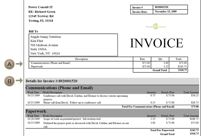 Project Based Invoice