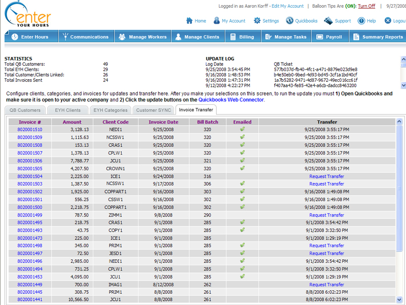 billings pro and quickbooks sync