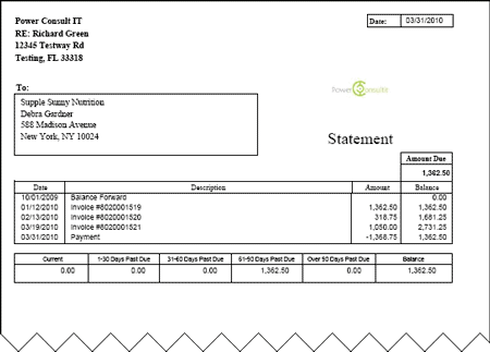 How do you create a billing statement?